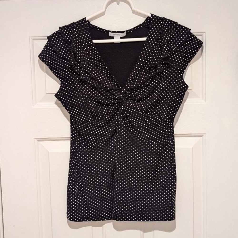 Polka Dot Ruffled Blouse